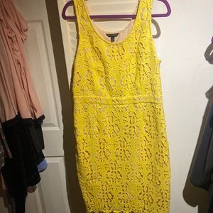 Banana republic yellow lace dress